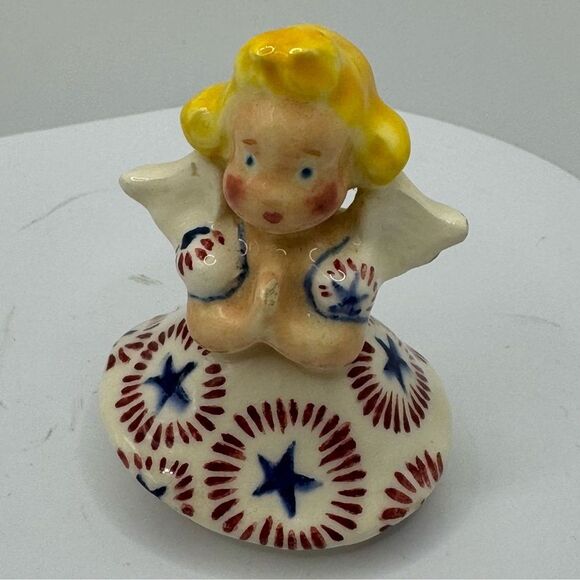 Unknown Other - Vintage Angel Figurine with Star Pattern